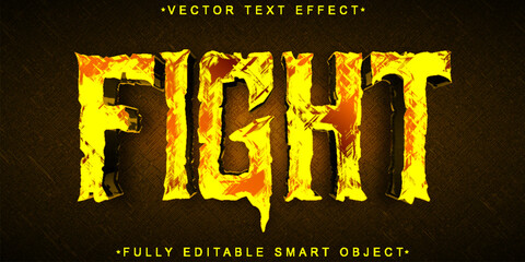 Poster - Orange Street Fight Vector Fully Editable Smart Object Text Effect