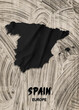 Europe - Country map & nation flag wallpaper - Spain