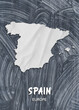 Europe - Country map & nation flag wallpaper - Spain