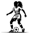 Female Girl Soccer Player Illustration