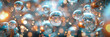 abstract background with shiny balls