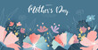 Happy Mother's Day,to the best mom in the world. Beautiful floral banner with watercolor texture. Poster, invitation, postcard. Vector illustration