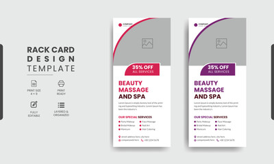 Spa dl rack card template design