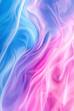 Vertical Abstract blue and pink swirl wave background. Flow liquid lines design.
