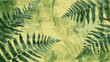 Vector Ferns Abstract Background Green Jungle