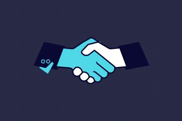 Wall Mural - hand shakes isolated icon