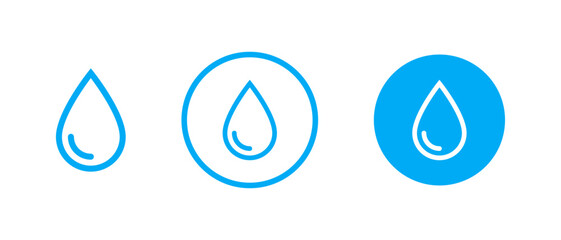 Water drop icon set