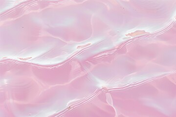 Summer creative layout with pastel pink water ripple background. Minimal concept