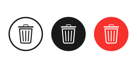 Aufkleber - trash can icon vector. recycle bin sign symbol. delete symbols.