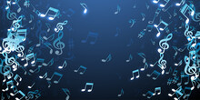 Musical Note Icons Vector Wallpaper. Melody