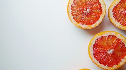 Wall Mural - High vitamin C. Juicy grapefruit on white background,generative ai