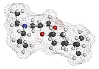 Canvas Print - Spiroxamine fungicide molecule.