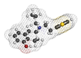 Wall Mural - Rotigotine drug molecule.