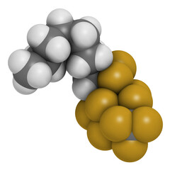 Canvas Print - Perfluorohexyloctane drug molecule.