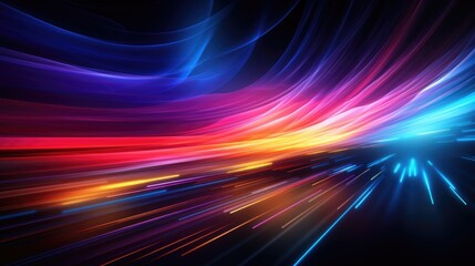 Wall Mural - Abstract Background with Colorful Light Streaks