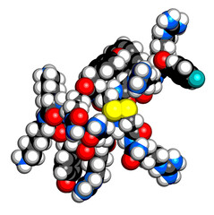 Canvas Print - Motixafortide oncology drug molecule.