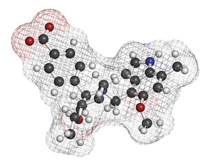 Sticker - Iptacopan drug molecule.