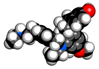 Wall Mural - Elacestrant drug molecule.