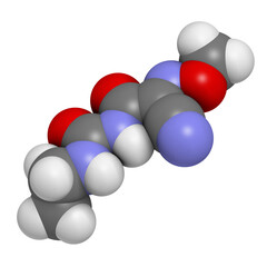 Wall Mural - Cymoxanil fungicide molecule.