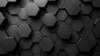 Sleek Black Hexagonal Pattern Background