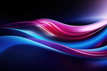 Wall Mural - Vibrant Neon Flux: Blue and Purple Abstract Swirl Background