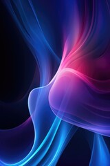Wall Mural - Vibrant Neon Flux: Blue and Purple Abstract Swirl Background