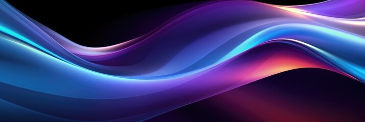 Wall Mural - Dynamic Neon Swirl: Electric Blue and Violet Abstract Backdrop