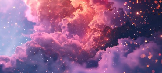 Stars in the night sky,blue and purple background.