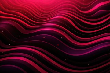 Wall Mural - Glowing Red Neon Lines on a Black Backdrop