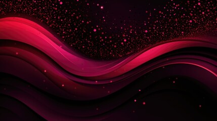 Wall Mural - Glowing Red Neon Lines on a Black Backdrop