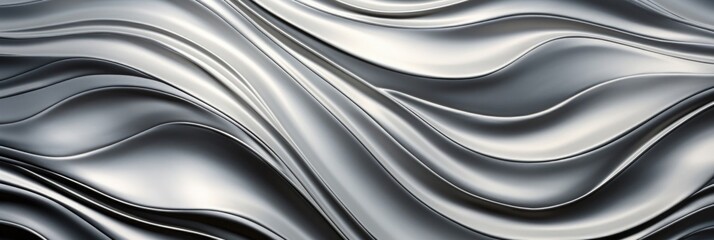 Wall Mural - Black and White Wavy Lines Abstract Background