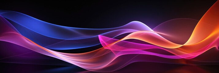 Wall Mural - Vibrant Flowing Ribbons of Light in Warm and Cool Tones