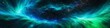 Abstract surrealistic banner green space clouds, background for design	