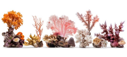 Poster - Coral reef on white isolated background