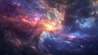 Mesmerizing Space Galaxy Background with Swirling Nebulae and Distant Stars, Vibrant Colors and Intricate Patterns of the Universe for Awe-Inspiring Projects
