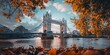 Tower Bridge in London in Autumn