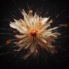 Poster - Time-lapse of a flower blooming in fast-forward. 