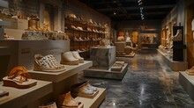 Historical Footsteps: Antique Footwear Exhibition In Museum