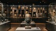 Ancient African Mask in Museum Exhibit