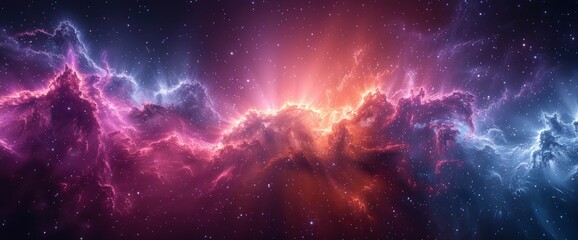 galaxy outer space colorful nebula star field background night sky cloud starry, desktop wallpaper b