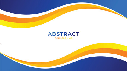 Poster - Abstract blue and orange wave background. Modern template design for covers,brochures,web and banner