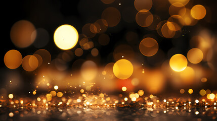 Natural bokeh and golden bokeh lights background