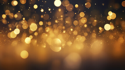 Abstract golden bokeh light effect background