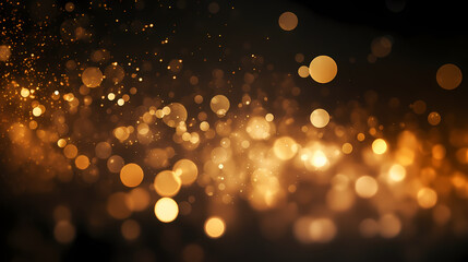 Abstract golden bokeh light effect background