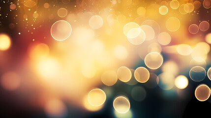 Abstract golden bokeh light effect background