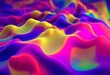 Abstract animation of tight and matte colorful substance