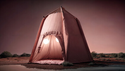 Tent in the desert of