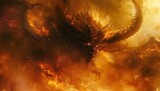 Fototapeta  - Devil out of the fire