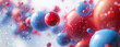 Red and blue balls background for graphics use. Created with Ai