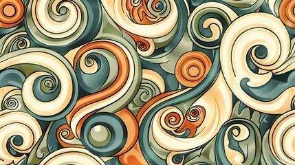 Wall Mural - Abstract pattern of decorative ceramic tiles